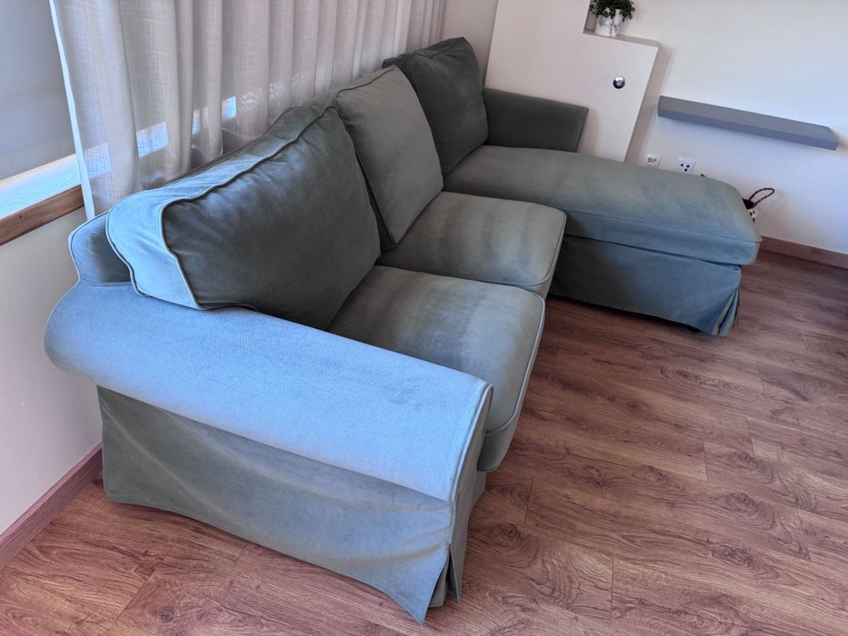Sofá 3 lugares com chaise longue EKTORP IKEA
