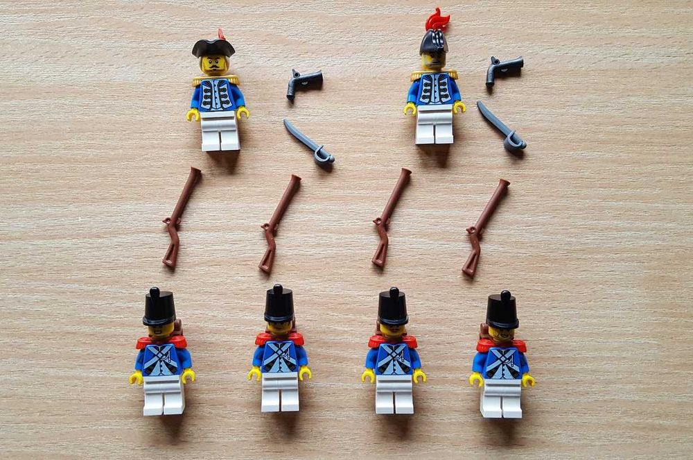 LEGO figurki żołnierze piraci 6x minifigurka pirates, 10320, 21322 NEW