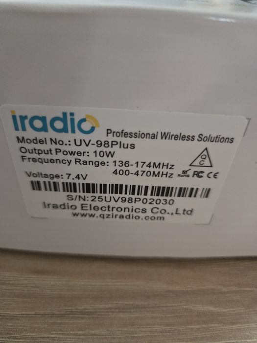 Radiotelefon Iradio UV-98 Plus / Radtel  RT-880G Krótkofalówka l