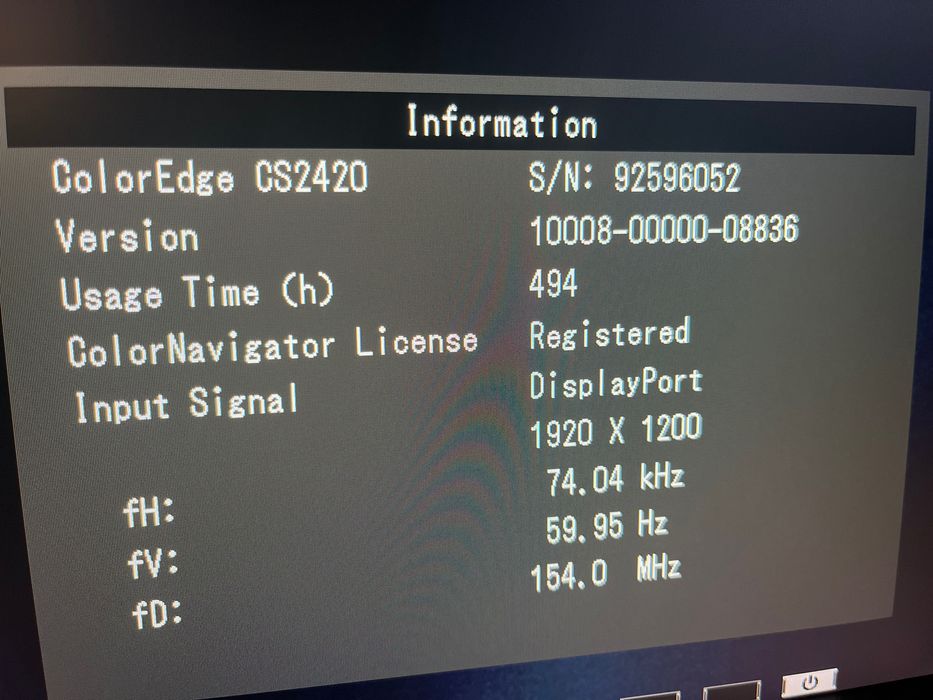 EIZO ColorEdge CS2420 stan idealny, przepracowane 494 GWARANCJA!