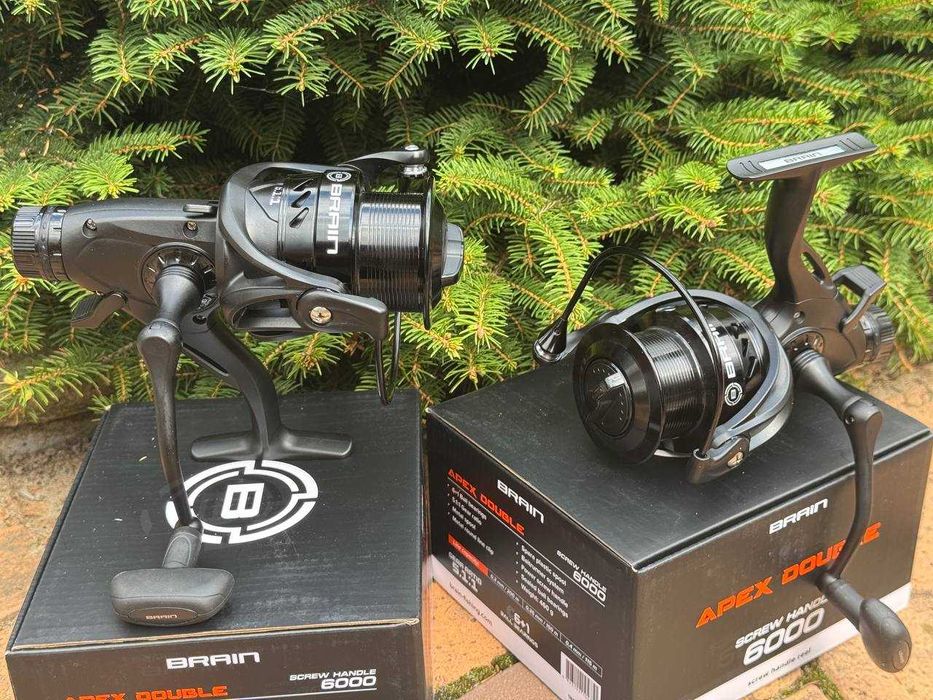 Карповая катушка Brain Apex Double Baitrunner Screw Handle 5000-6000