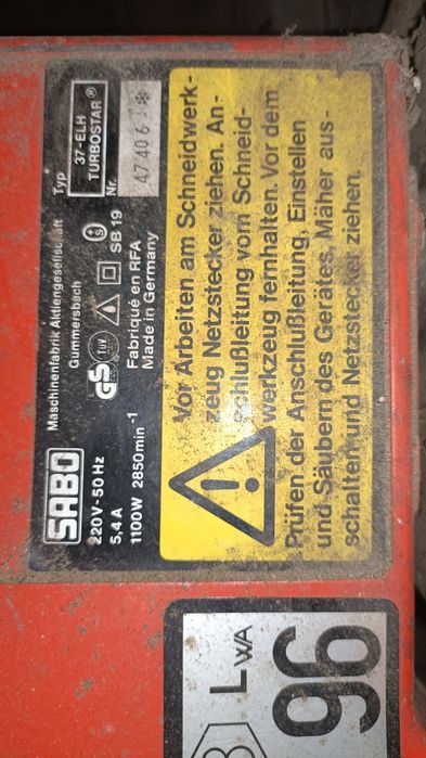 Kosiarka elektryczna sabo i wertykulator