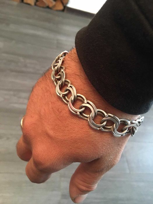 Срібний браслет бісмарк