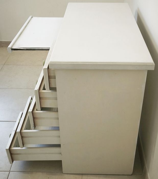 Secretária madeira pintada branco