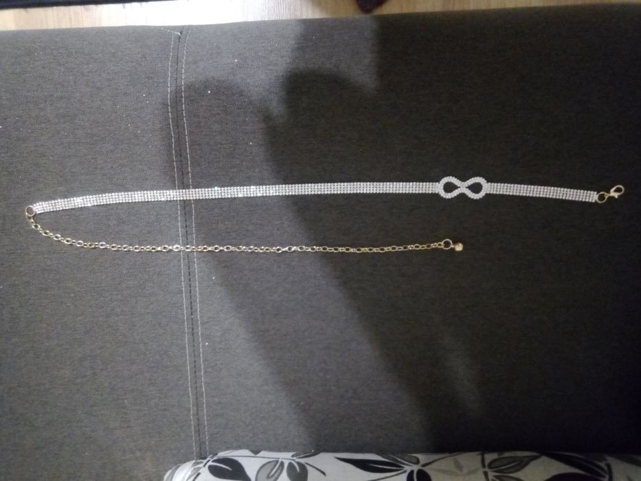 Pasek złoty z cyrkoniami