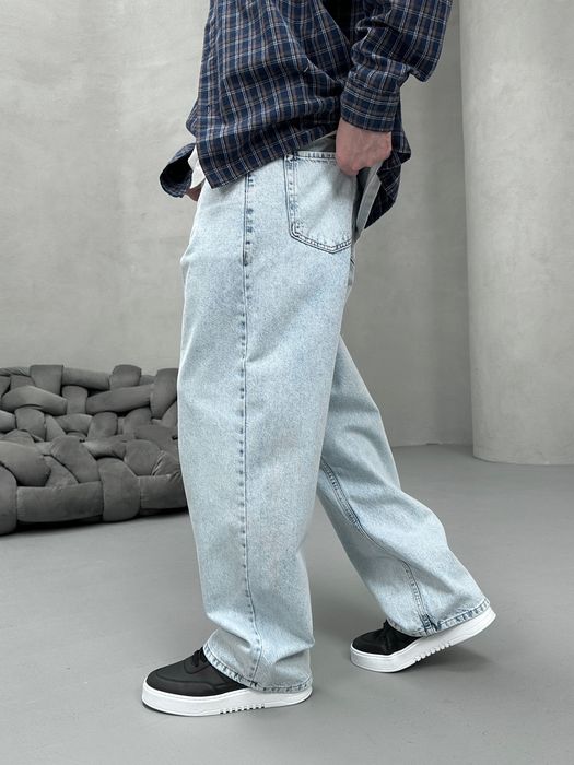 Джинси чоловічі широкі, baggy jeans, штани баггі реп | Джинсы широкие мужские, штаны багги, джынсы беги 90 х rap sk8 | Розмір M