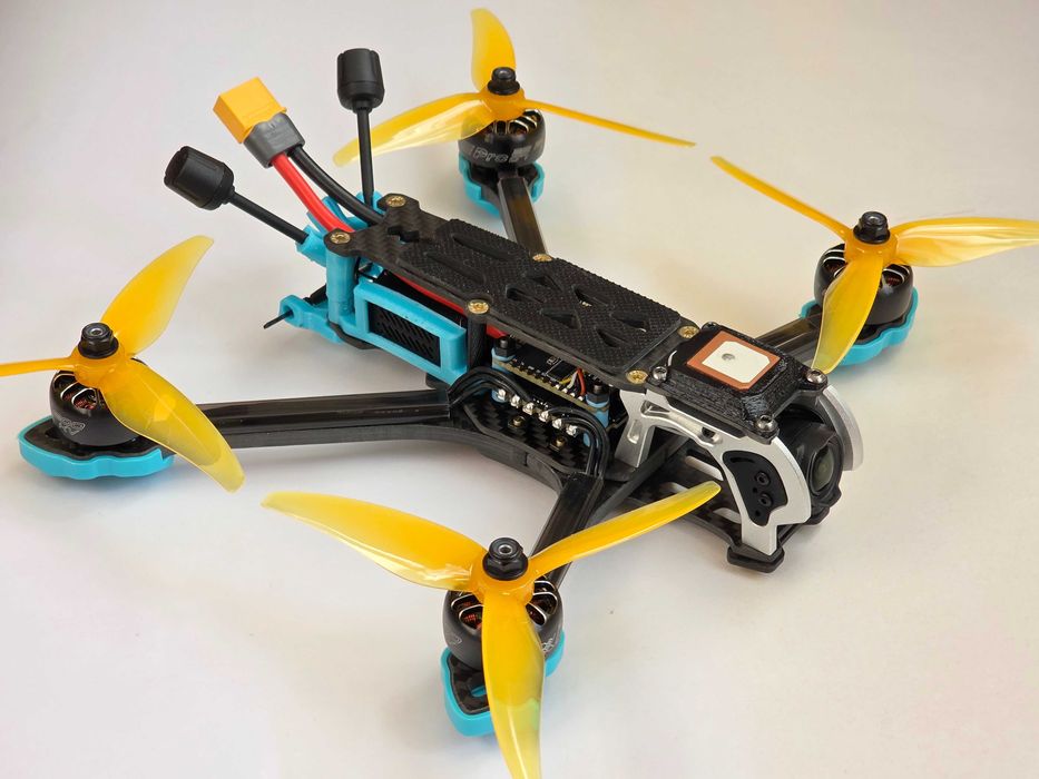FPV дрон (квадрокоптер) Mark-5 DC O3 Air Unit, ELRS GPS, Цифра DJI O3 або DJI O4 Pro