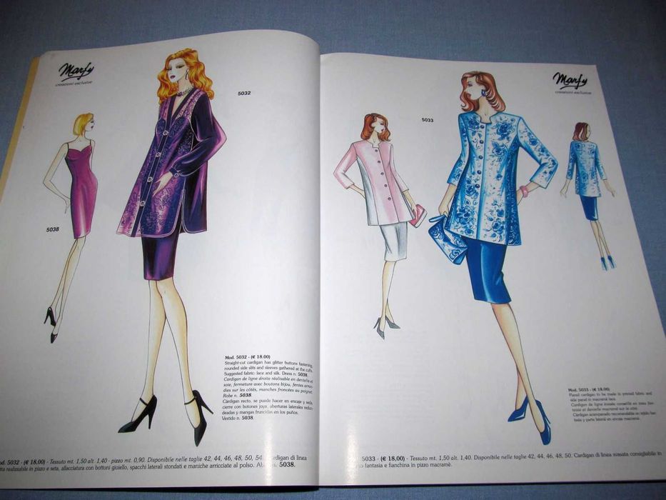 Moda Marfy 2016 wykroje 10 modeli r.42-54 szycie krawiectwo ilustracje