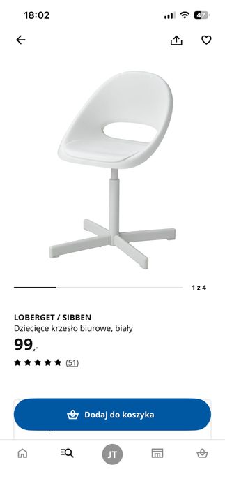 Krzeslo dziecięce do biurka