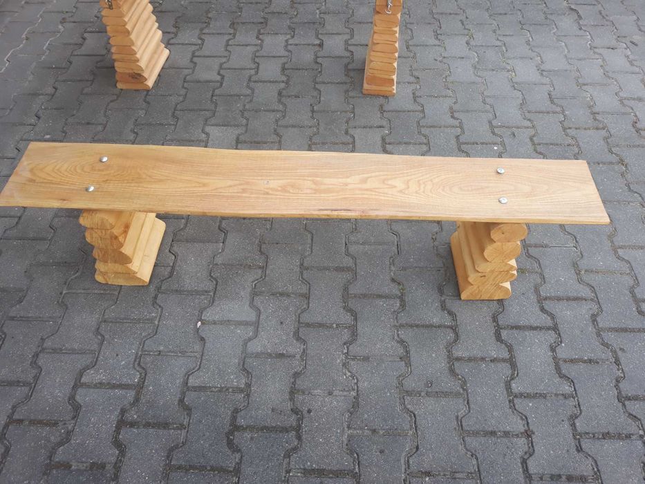 ławka drewniana-ogniskowa