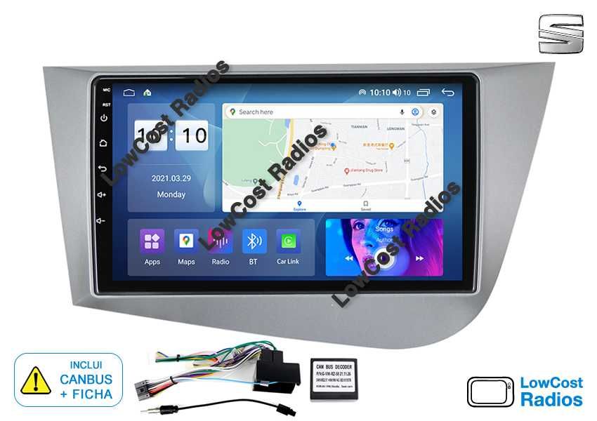 Auto Rádio 2DIN 9" SEAT LEON E SEAT ALTEA • Android 15 | CARPLAY • ANDROID AUTO