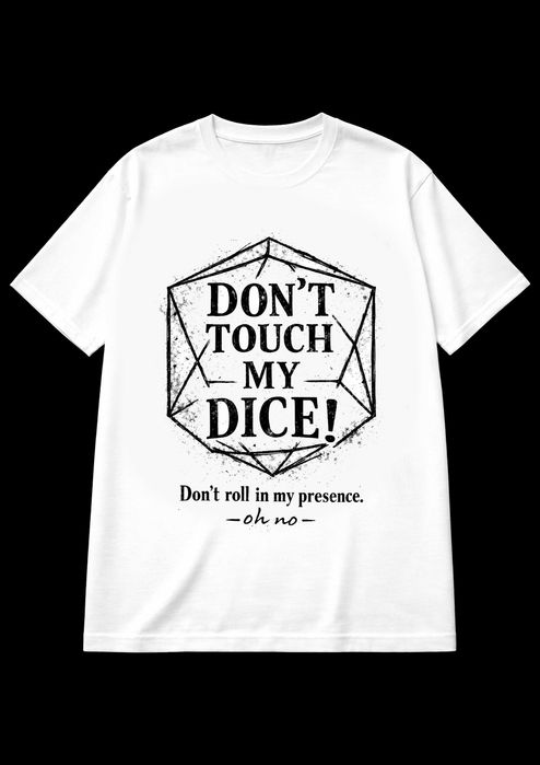 T-shirt de dados de D&D (Dungeons & Dragons)