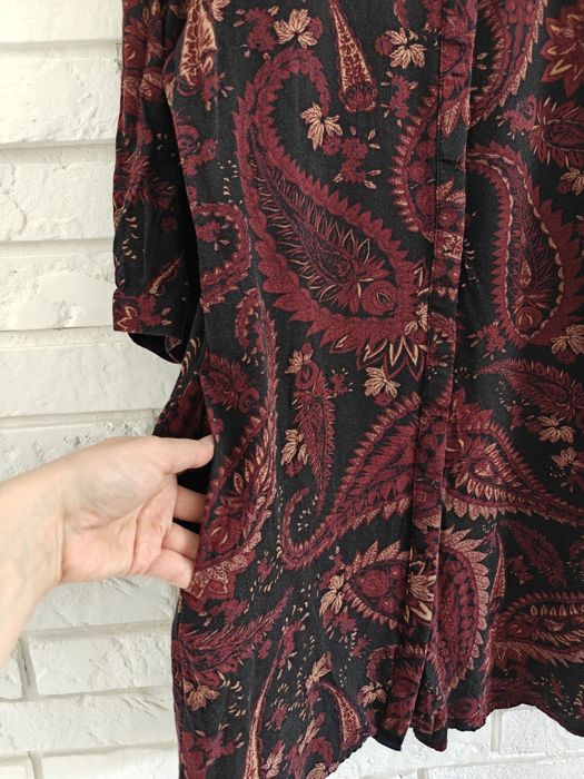 Next L Viscose paisley print short dress orient boho chic