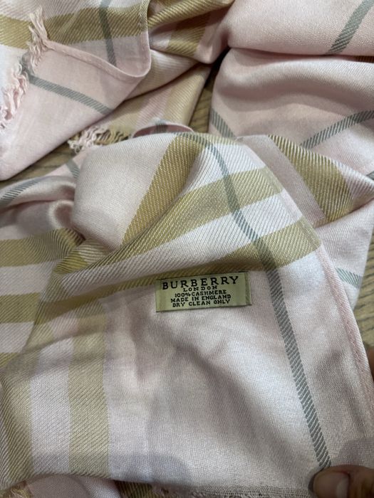 Шарф, палантин burberry, рожевий 80/180
