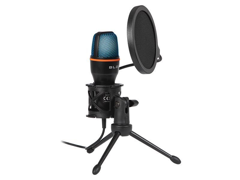 Mikrofon gamingowy stojący BLOW streaming podświetlany + filtr
