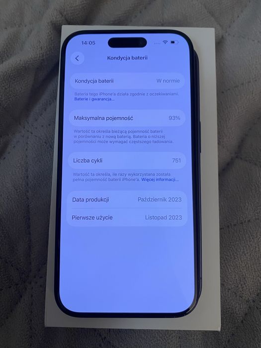 Iphone 15 pro 128gb 93% bateria jak nowy!