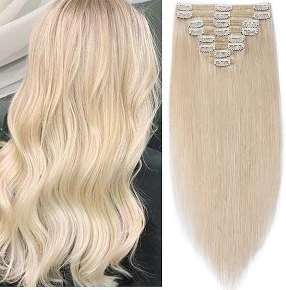 Doczepiane przedłużki z prawdziwych włosów, podwójne 8 pasemek