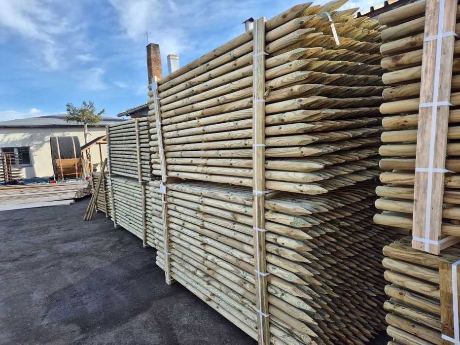 Paliki Podpory Palisada fi6 Drewniana Podpórka Tyczka Palik Kołek