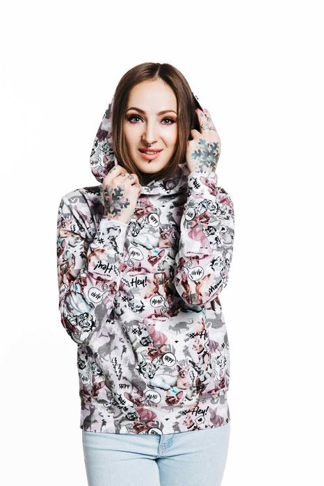 bluza dresowa damska sfinks , devon , kot XS-XXL
