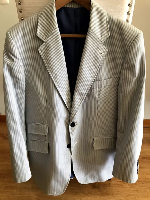 Blazer (Americana) com riscas azuis