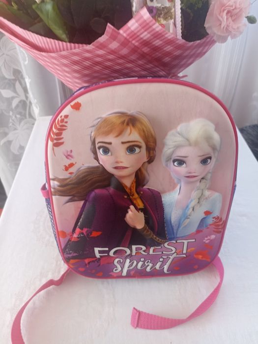 Fioletowo - różowy plecaczek, Kraina Lodu, Frozen, Elza, Anna