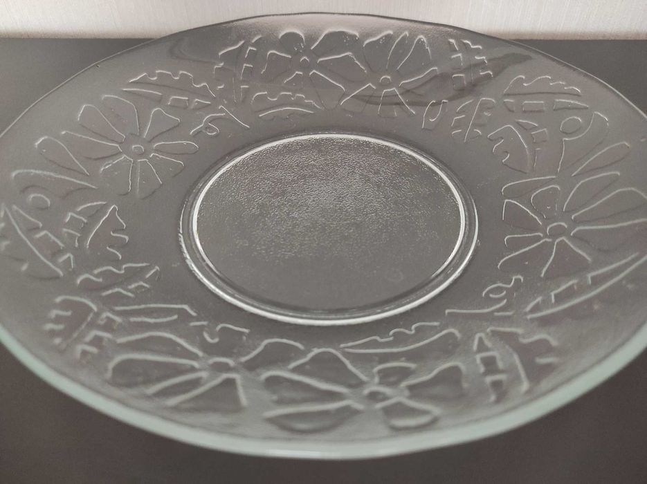 Talerz, patera, szkło PRL