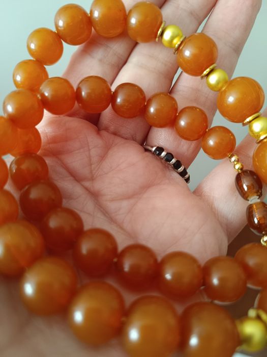 Kurtki naszyjnik z bursztynu