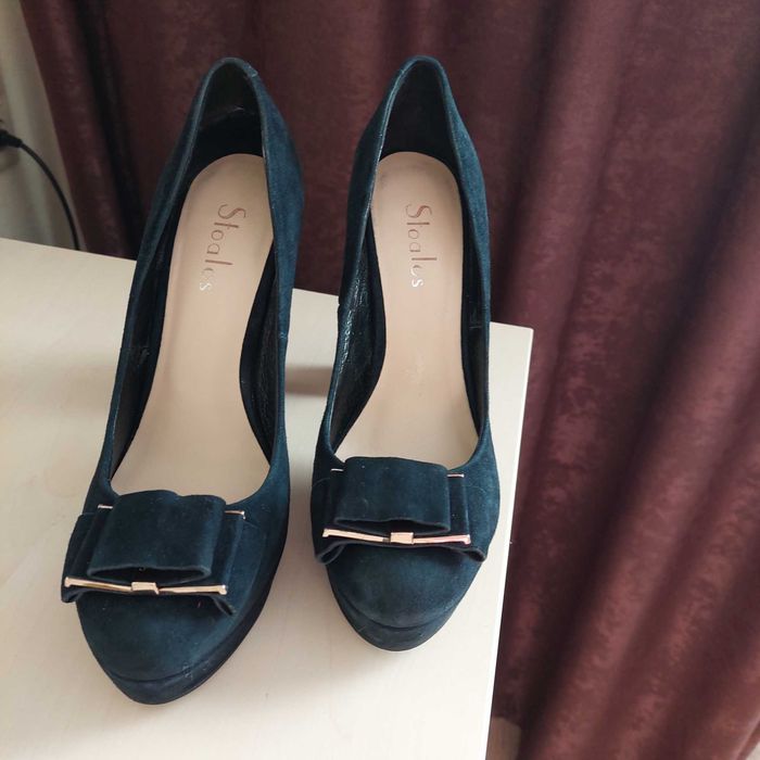 Туфлі жіночі, 39 р, замшеві, темносині