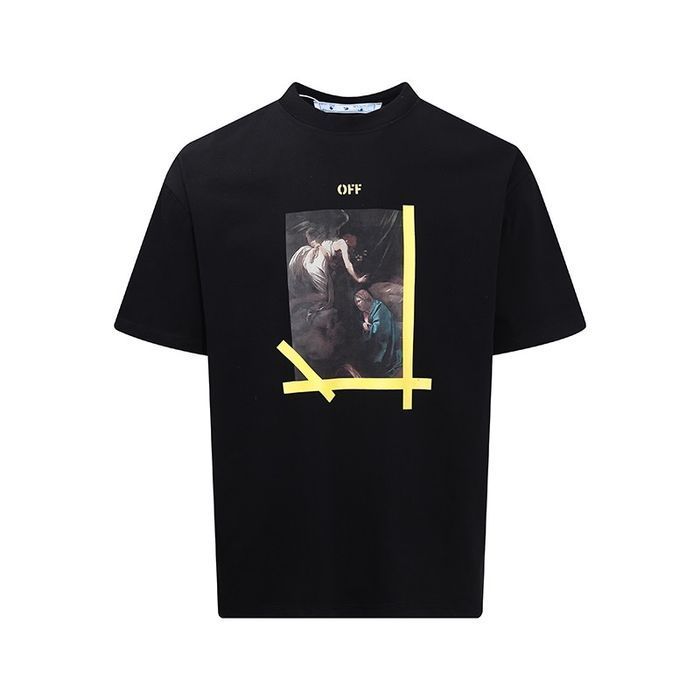 Футболка унисекс OFF-white мужская оверсайз, оригинал , черная