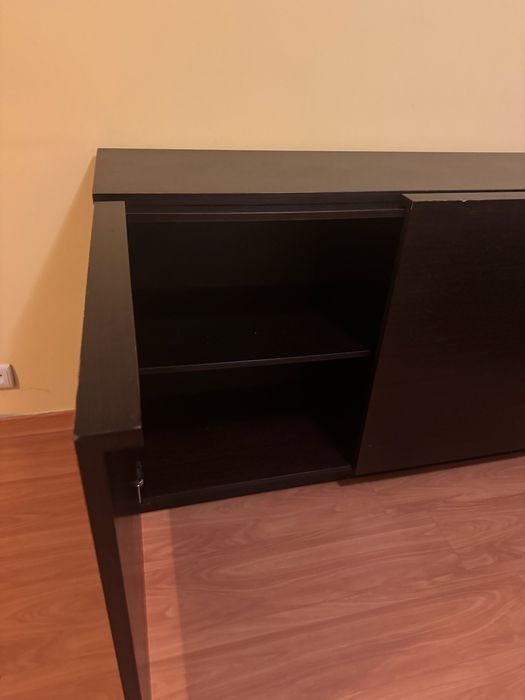 Aparador Castanho Escuro – 1,80 m + 2 Prateleiras