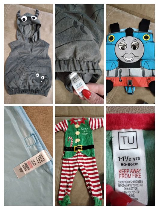 Костюми маскарадні:паук,лев,сніговичок,ельф