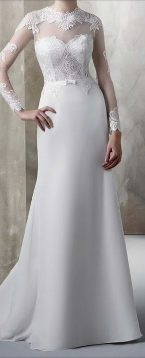 Elegancka suknia ślubna r.38