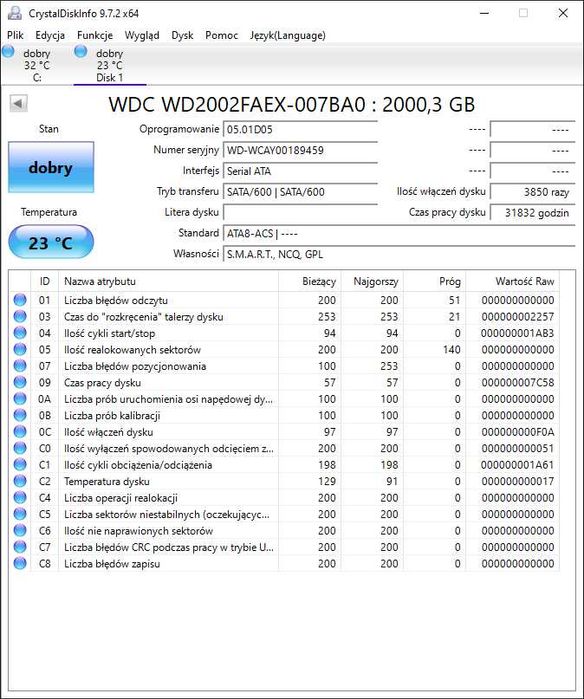 wd black WD2002FAEX 2tb 7.2 k sata III 64mb 3.5''