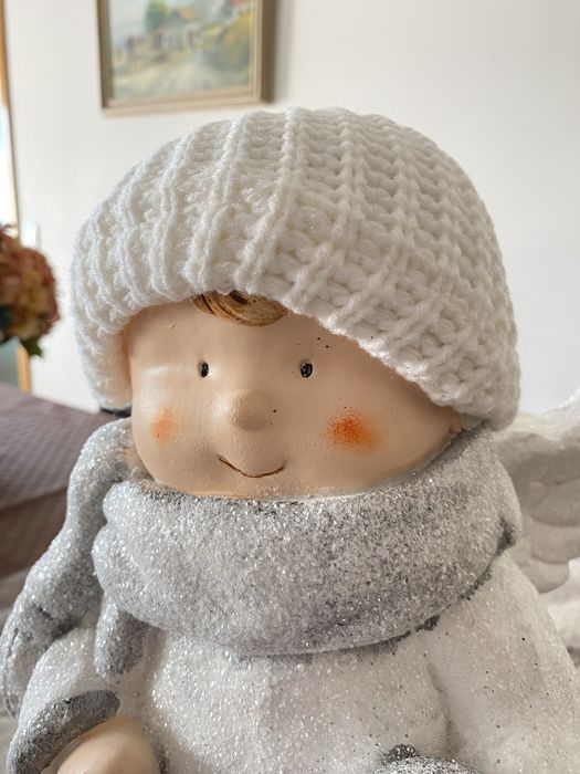 Anjo de Natal em ceramica