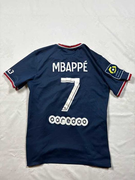Koszulka piłkarska Jordan PSG Kylian Mbappe oryginalna Ligue 1 patch rozmiar S