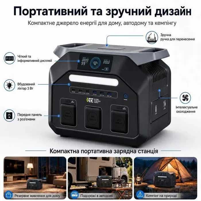 Зарядна станція IEE P1800 1800W 1024Wh LiFePO4