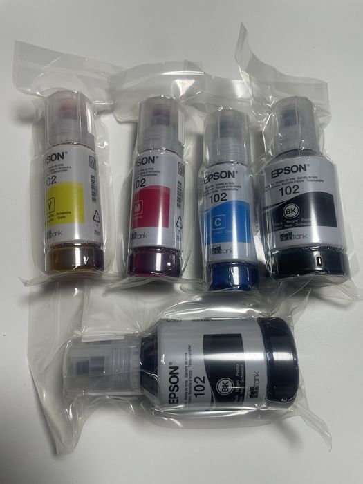 Набір оригінальних чорнил Epson 102 нові, запечатані
