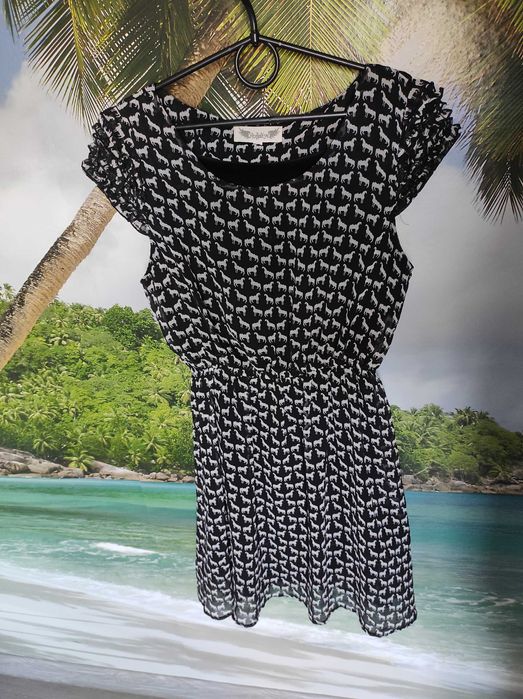 Sukienka letnia czarno biała