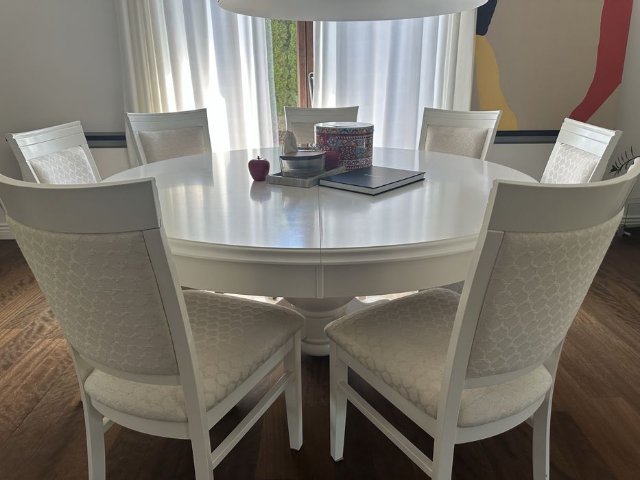 Stól w stylu amerykanskim, LENA łubowo rozkladany do 290 cm 10 krzesel