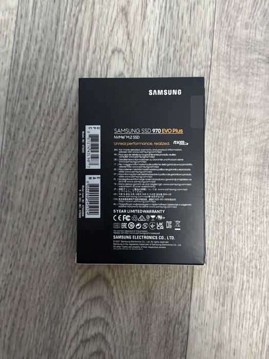накопичувач Samsung SSD M2 NVMe 970 EVO Plus 250Гб; 500Гб