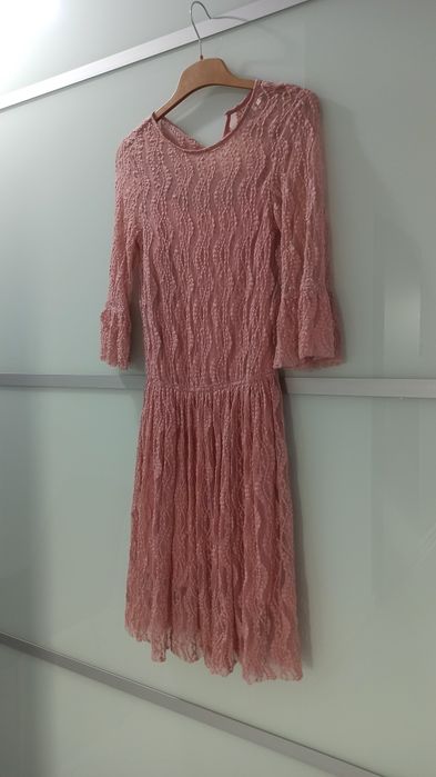 Sukienka pudrowy róż H&M r. S