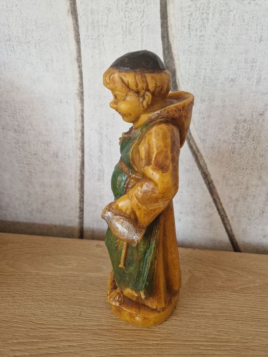 Wosk - Figurka - Mnich - Vintage
