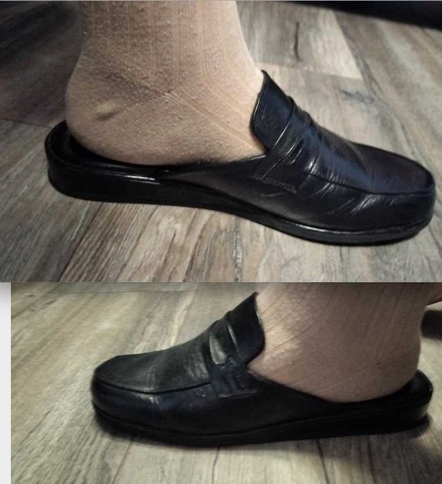 Капці чоловічі шкіряні, щльопанці, сабо