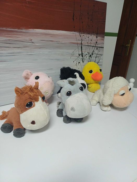 Peluches de animais de quinta 6 unidades