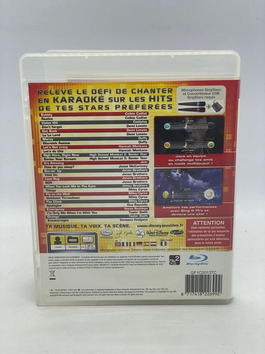 Disney Sing It Pop Hits PS3 Po Angielsku