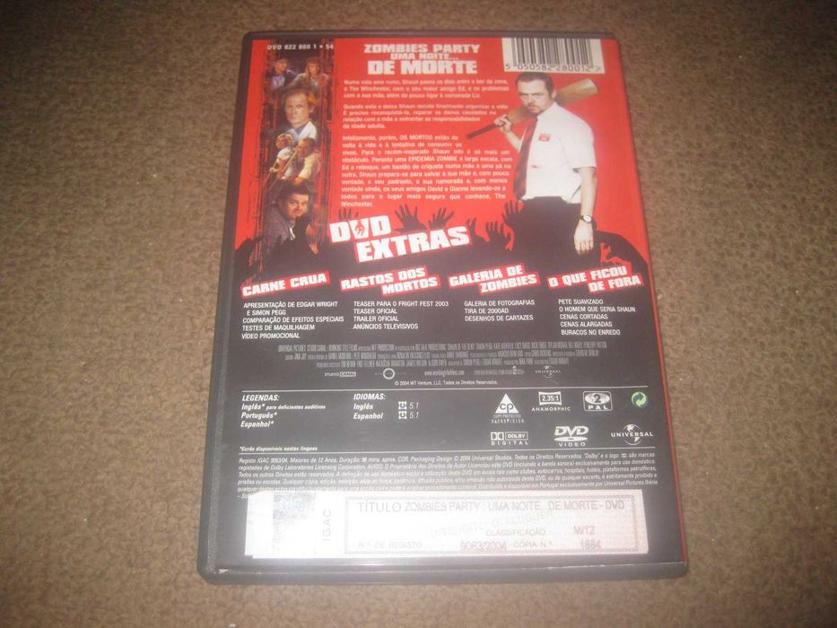 DVD "Zombies Party- Uma Noite de Morte" com Simon Pegg