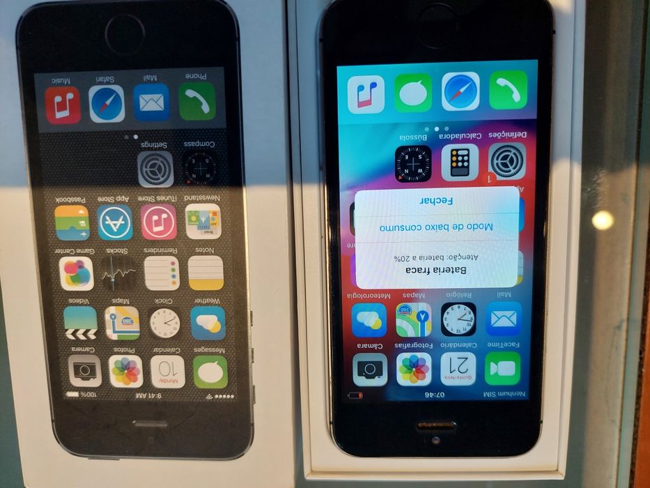 Vendo iPhone 5s com muito pouco uso e cabo usb de alimentação