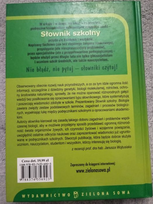 Biologia.. Słownik szkolny.
Marzena Popielarska, Robert Konieczny, Gr
