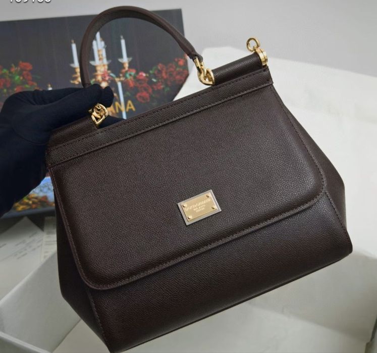 Сумка dolce&gabbana d&b sicily шоколадна