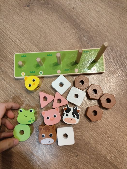 Дитячий сортер ферма, кубики  tooky toy